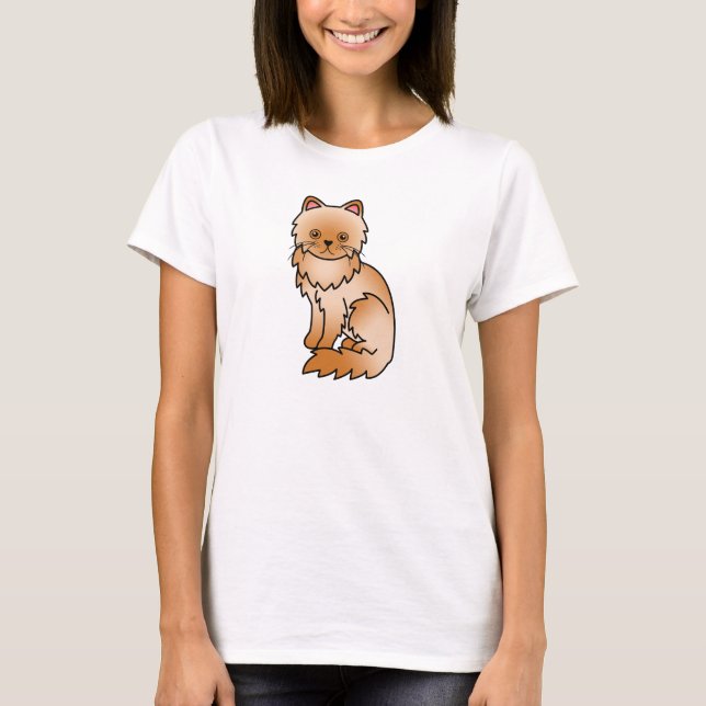 Red Persian Cat T-Shirt (Front)