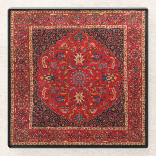Red Persian Rug from Mashhad Coaster