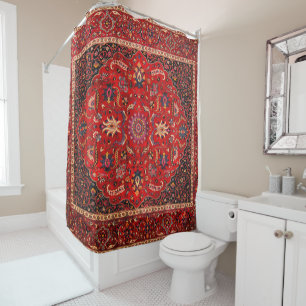 Red Persian Rug from Mashhad Shower Curtain