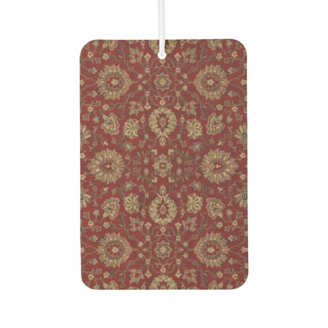 Red Persian scarlet arabesque tapestry Car Air Freshener (Front)
