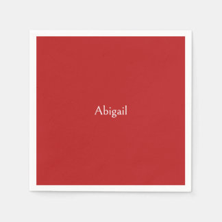 Red Personalised Baby Shower  Napkin