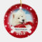 Red Personalised Dog Pet Photo Christmas Ornaments