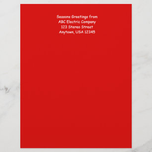 Red, Personalised Letterhead Stationery Paper