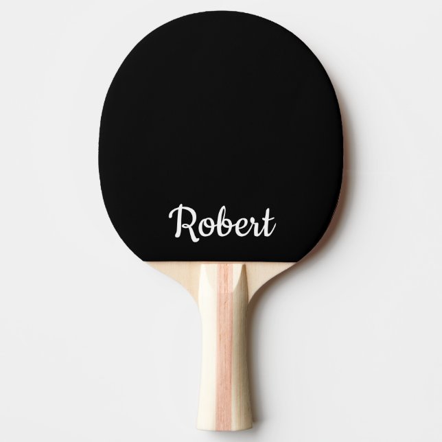 Red Personalised Name Custom Ping Pong Paddle (Front)