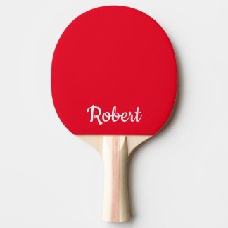 Red Personalised Name Ping Pong Paddle