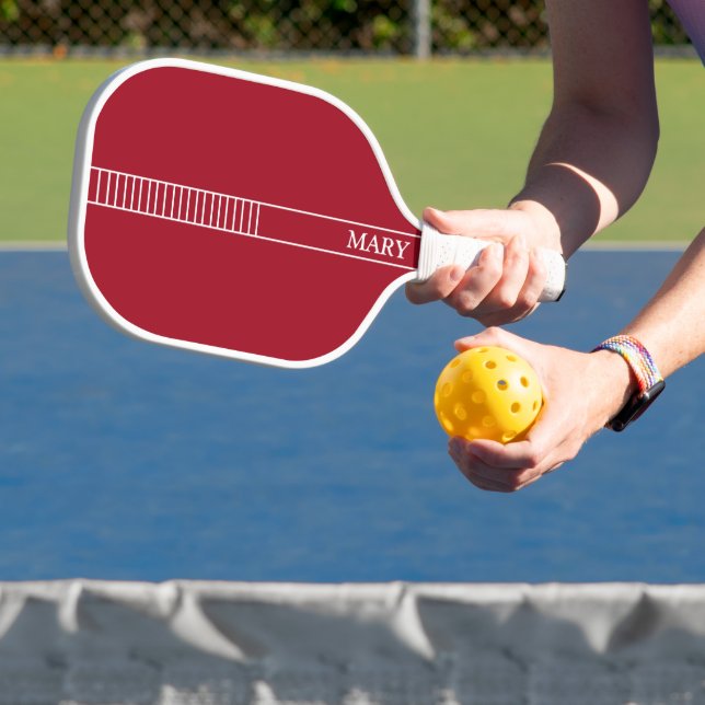 Red Personalised Pickleball Paddle (Insitu)
