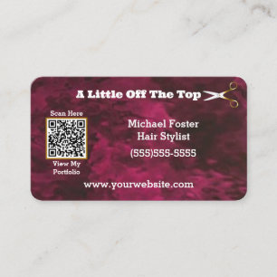 Red Personalised QR-Code Business Card