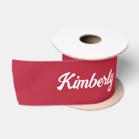 Red Personalised Script Name School