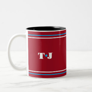 Red Personalised  Two-Tone Coffee Mug