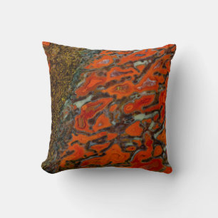 Red Petrified Dinosaur Bone Cushion