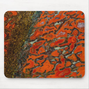 Red Petrified Dinosaur Bone Mouse Pad