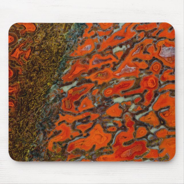 Red Petrified Dinosaur Bone Mouse Pad (Front)