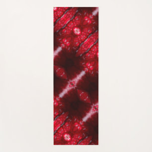 Red Petunia Ikat Yoga Mat