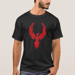 Red Phoenix Fire Bird Symbol Magic Fantasy Circle T-Shirt