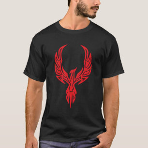 Red Phoenix Fire Bird Symbol Magic Fantasy Circle T-Shirt