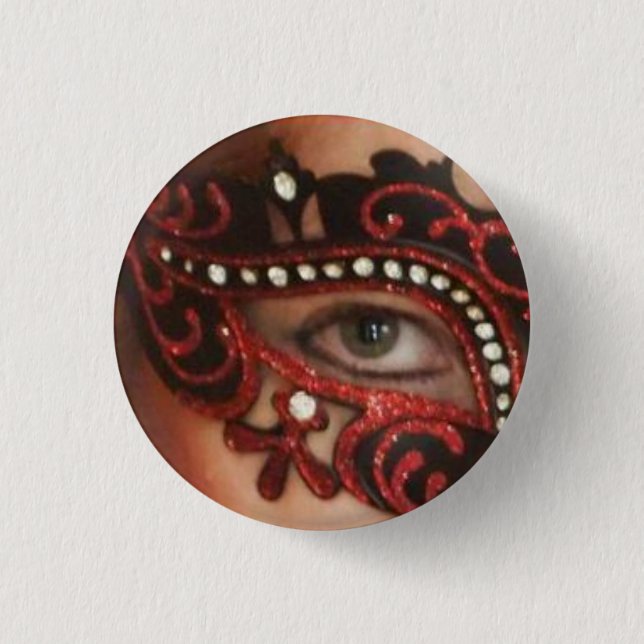 Red Phoenix Masked Eye Button (Front)