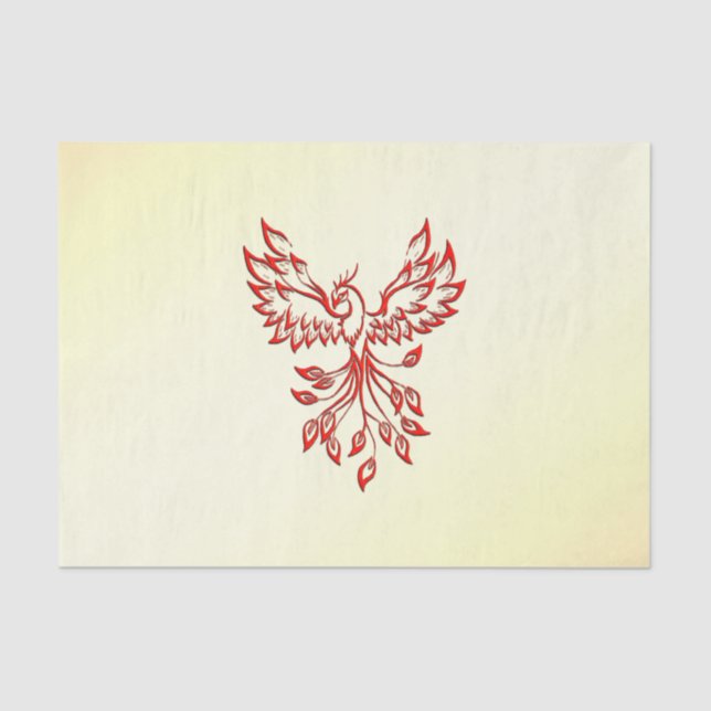 Red Phoenix Rises Tissue Paper (Front)