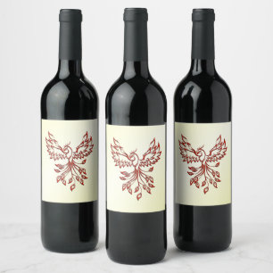 Red Phoenix Rises Wine Label
