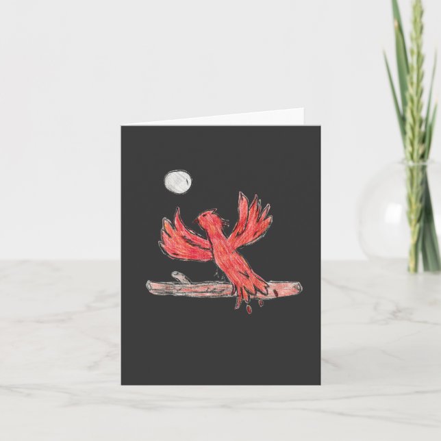 Red Phoenix  Thank You Card (Front)