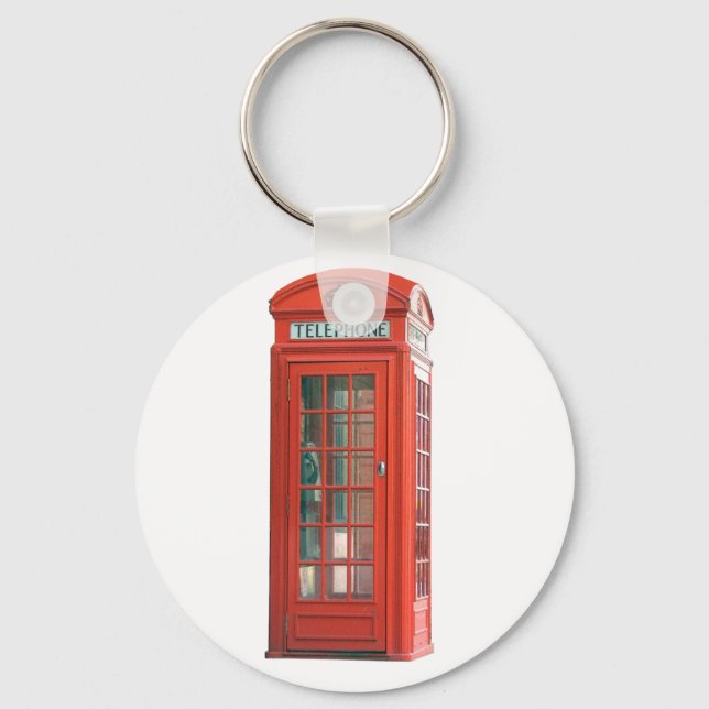 Red Phone Booth Key Ring (Front)