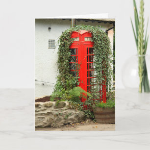 Red phone box card