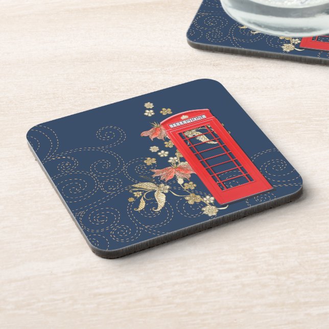 Red Phone Box Coasters (Left Side)