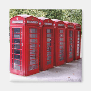 red phone box magnet