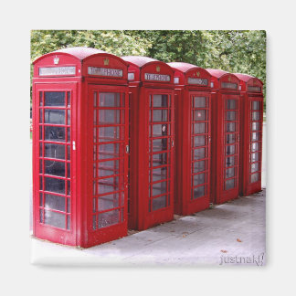red phone box magnet