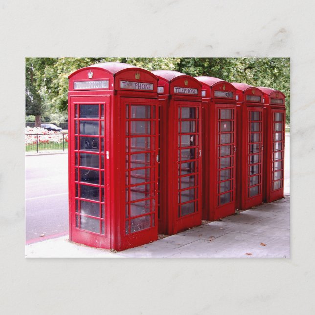 red phone box postcard (Front)
