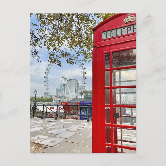 Red phone box, Westminster, London UK Postcard (Front)