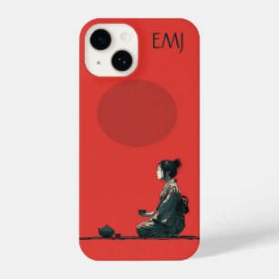 Red Phone Case with Anime Girl   Customisable