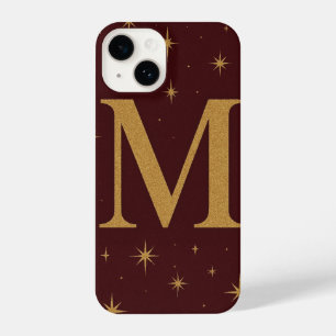 🔥 Red Phone Case with Big M & Yellow Stars – Bold