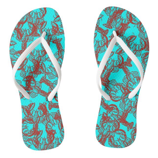 Red Phosphorescent Lobsters Thongs (Footbed)