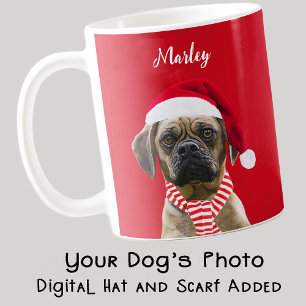 Red Photo Christmas Gift for Pet Lovers Dog Mum  Coffee Mug