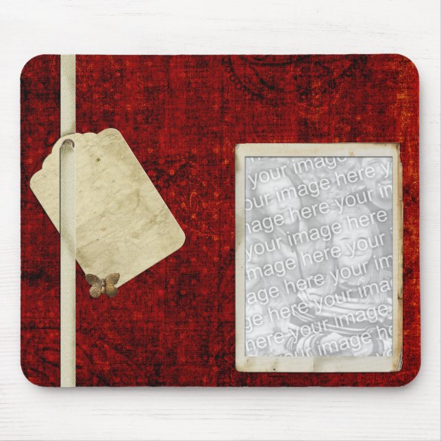 Red photo mousepad template (Front)