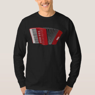 Red Piano Accordion Design For Music Accordionist T-Shirt
