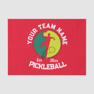 Red Pickleball Club Team Player Pickler Custom Tissue Paper