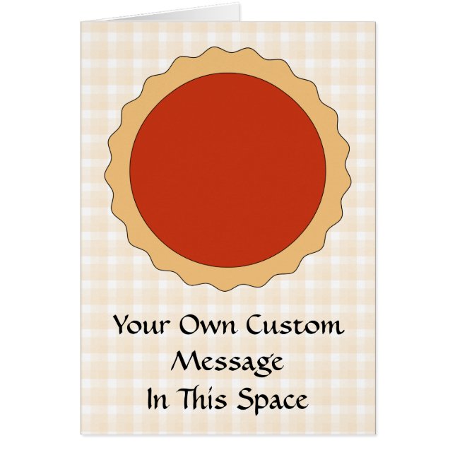 Red Pie. Strawberry Tart. Beige Check. (Front)