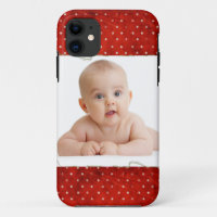 Red pin dots with photo