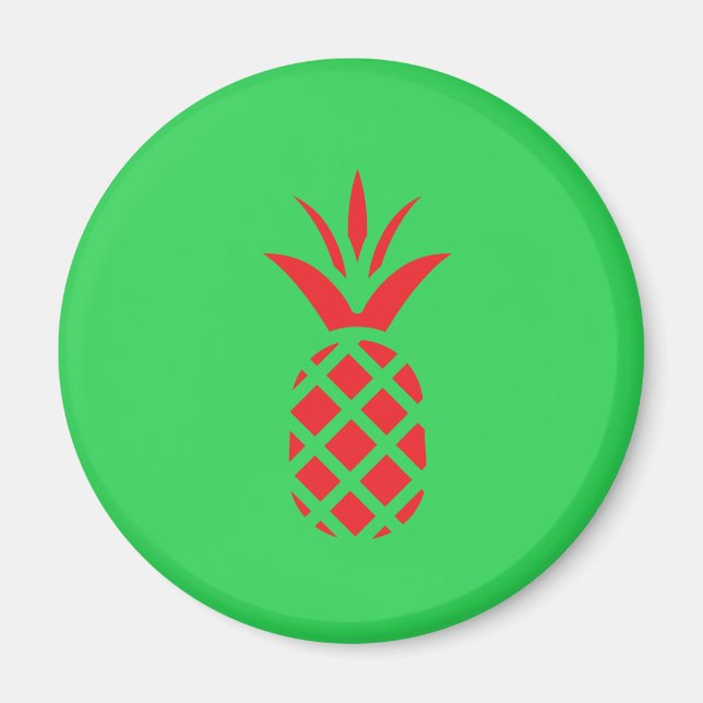 Red Pine apple in  Green Magnet (Front)
