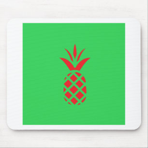 Red Pine apple in Green Mouse Pad