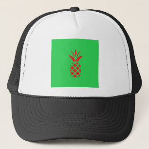 Red Pine apple in Green Trucker Hat