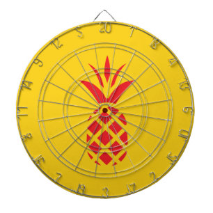 Red Pine Apple in Yellow. Dartboard