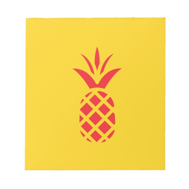 Red Pine Apple in Yellow. Notepad (Front)