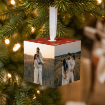 Red Pine Botanical Family Photo Happy Holidays