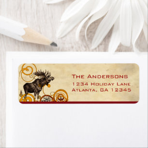 Red Pine Moose Trees Return Address Return Address Label