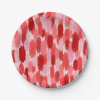 Red Pink Abstract Brushstrokes Pattern