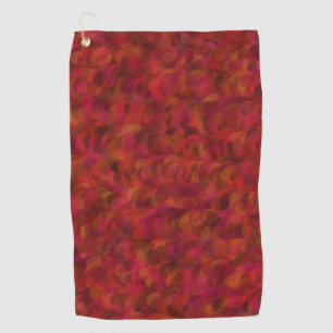 Red Pink Abstract Seamless Pattern Golf Towel