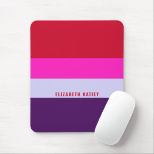 Red, Pink and Purple Stripes Pattern  Mouse Pad