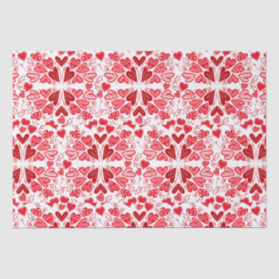 Red, Pink and White Hearts Valentine Tissue Paper